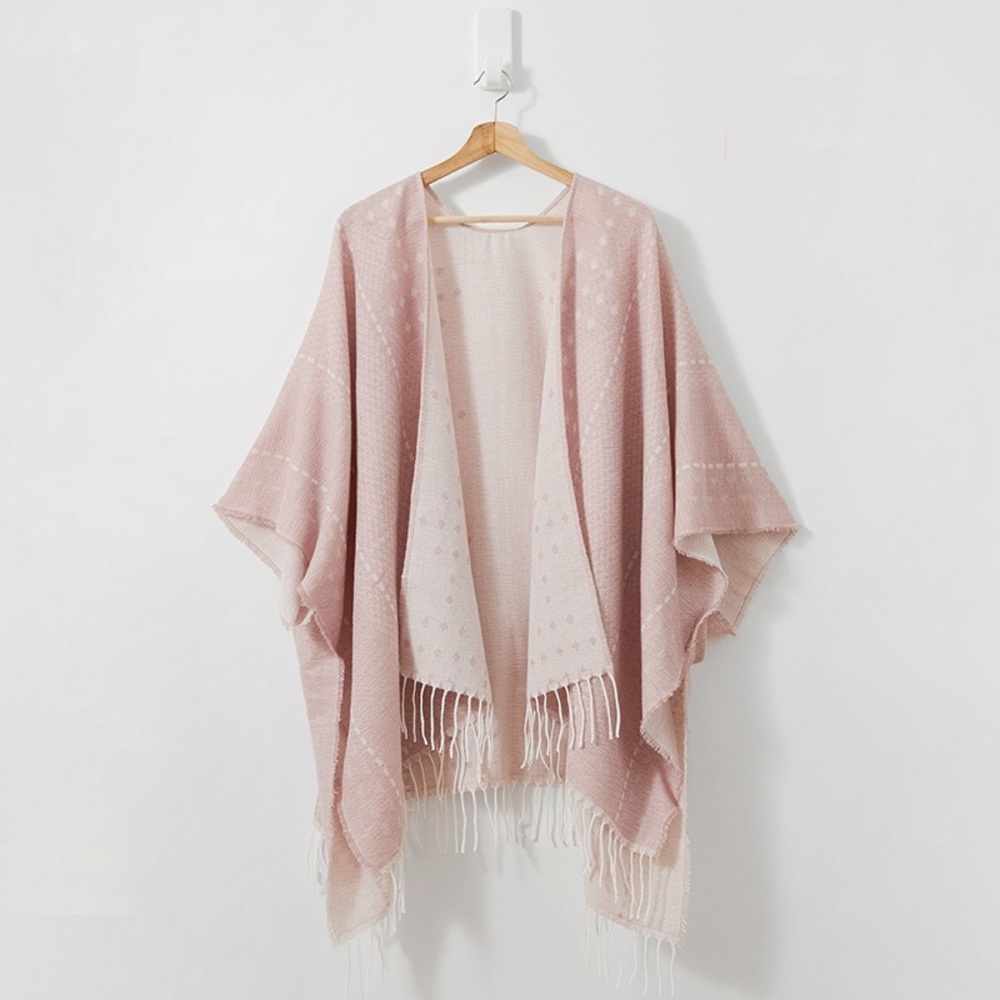 GENTLE FAWN Hermosa Kimono Wrap Open Front Shrug Cardigan with Tassles